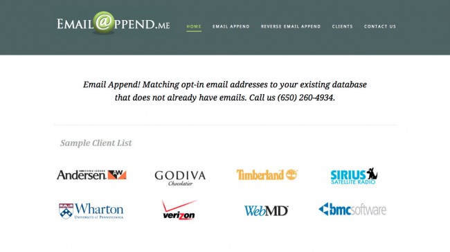 email appending service through www.emailappend.me