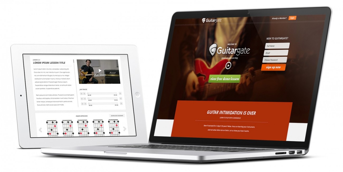 Guitargate responsive design worked on any device