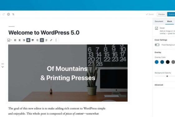 WordPress 5.0 is released.