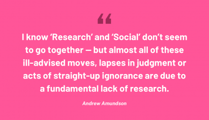 Quote about the need for research in social media.