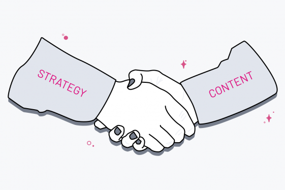 Content and Strategy shaking hands