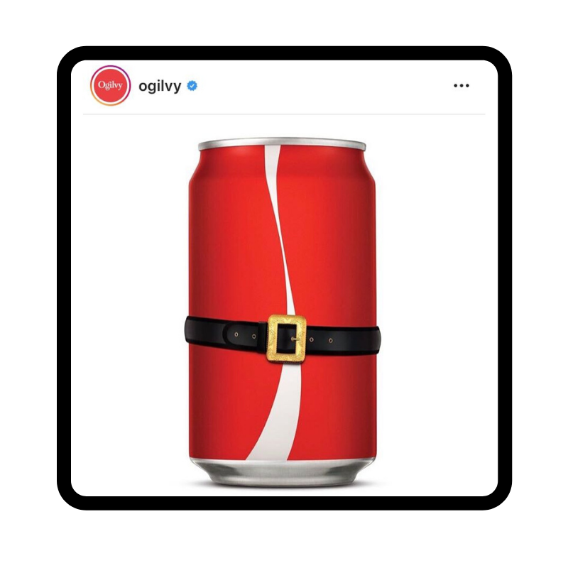 Ogilvy's Santa-Coca Cola ad on Instagram.