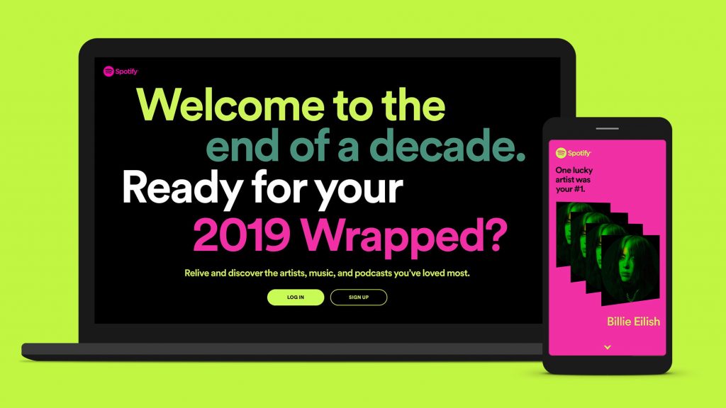 Spotify's 2019 Unwrapped feature. 